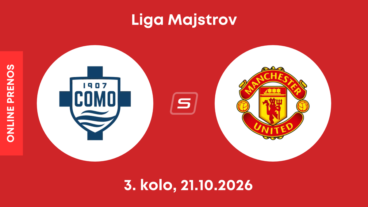 Calcio Como - Manchester United: ONLINE prenos zo zápasu 3. kola ligovej fázy Ligy majstrov.