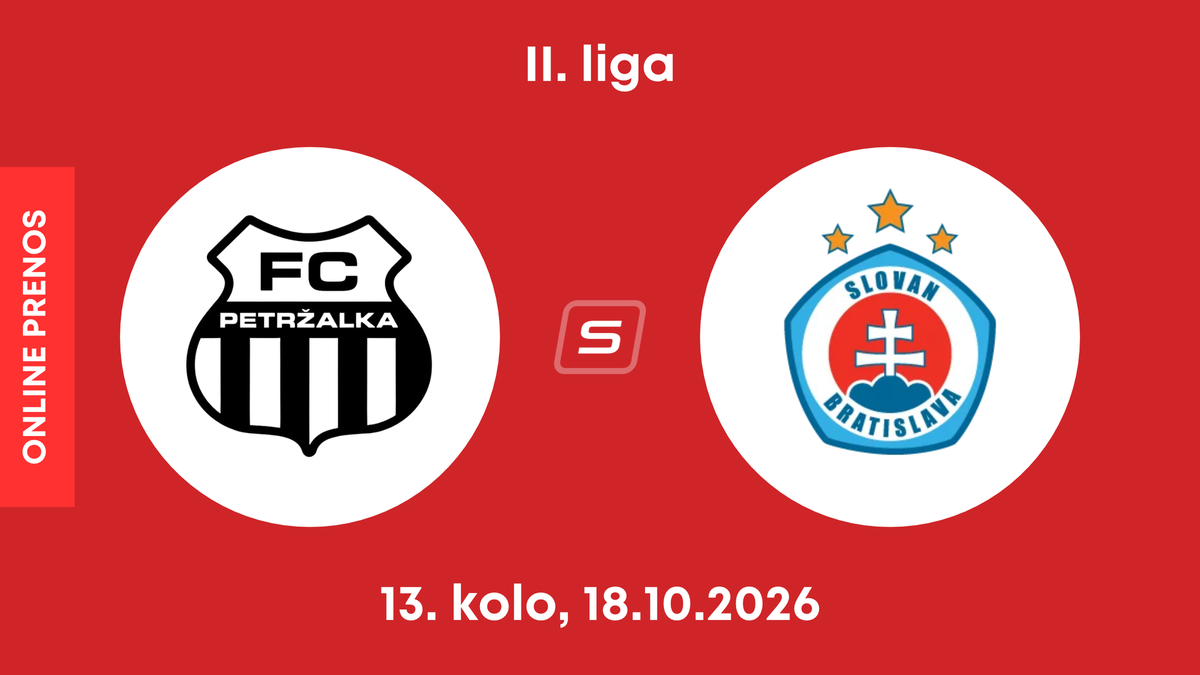 FC Petržalka - ŠK Slovan Bratislava B: ONLINE prenos zo zápasu 13. kola II. ligy.