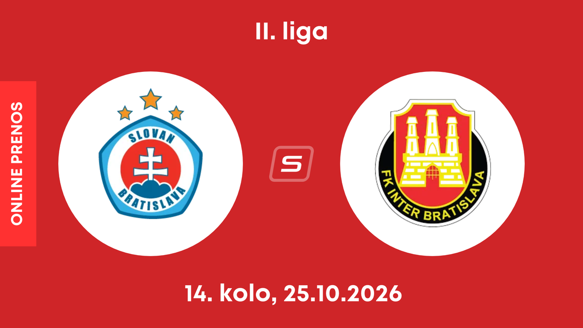 ŠK Slovan Bratislava B - FK Inter Bratislava: ONLINE prenos zo zápasu 14. kola II. ligy.