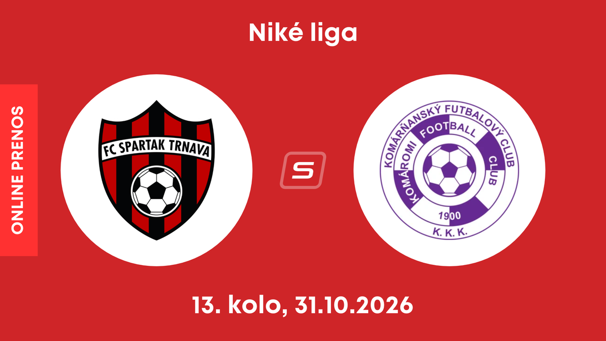 FC Spartak Trnava - KFC Komárno: ONLINE prenos zo zápasu 13. kola Niké ligy.