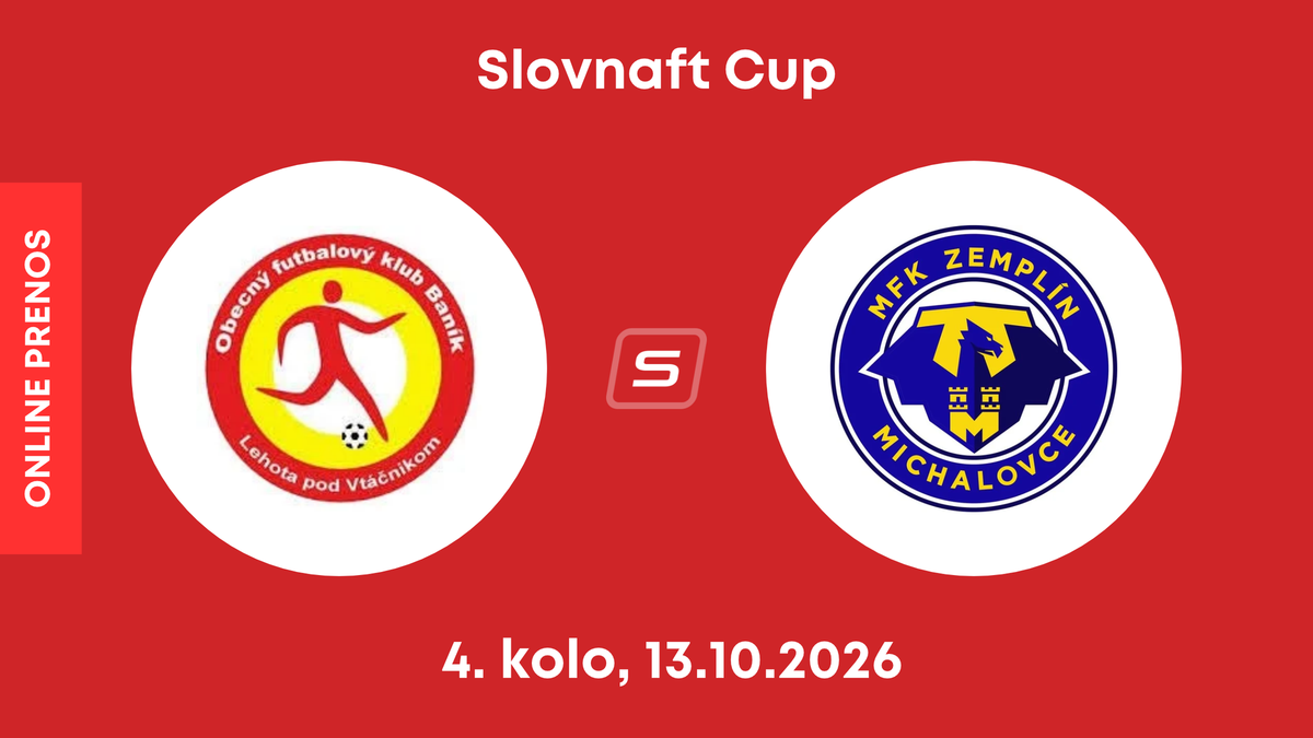 OFK Baník Lehota pod Vtáčnikom - MFK Zemplín Michalovce: ONLINE prenos zo zápasu 4. kola Slovnaft Cupu.