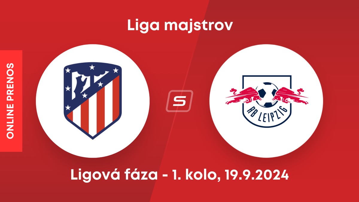 Atlético Madrid - RB Lipsko: ONLINE prenos zo zápasu 1. kola ligovej fázy Ligy majstrov.