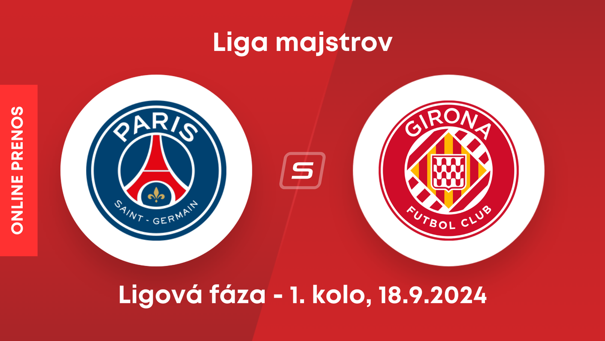 Paríž St. Germain - Girona FC: ONLINE prenos zo zápasu 1. kola ligovej fázy Ligy majstrov.