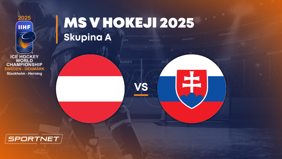 Slovensko - Rakúsko: ONLINE prenos zo zápasu na MS v hokeji 2025 vo Švédsku a Dánsku.