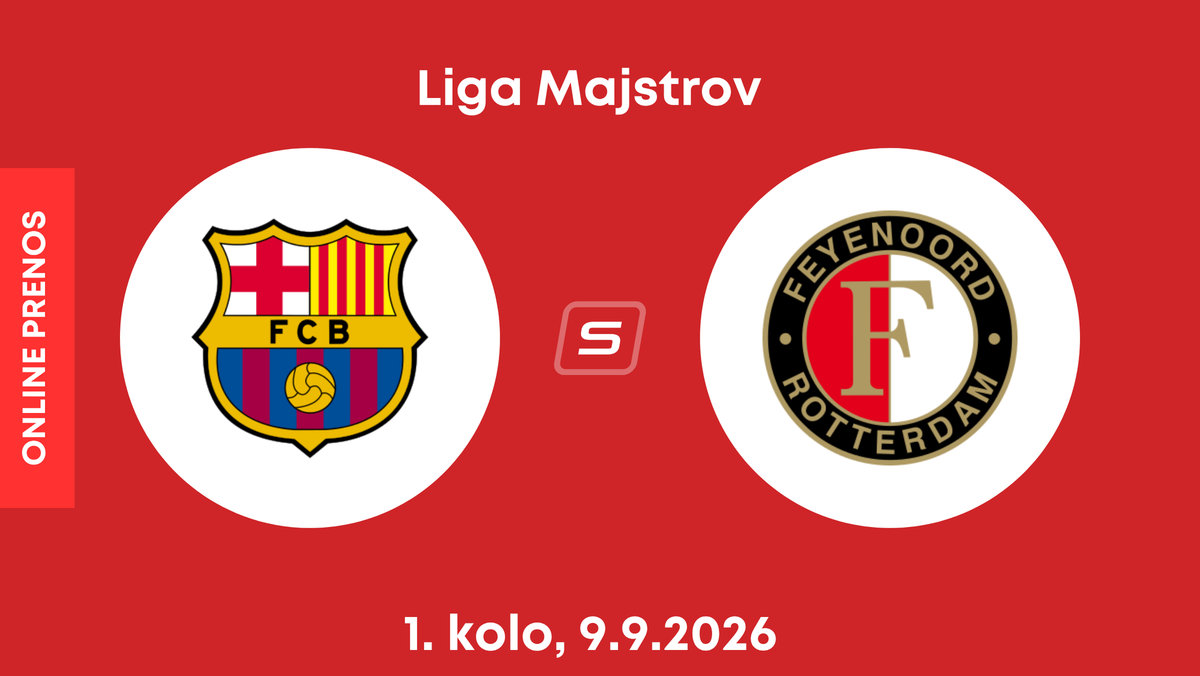 FC Barcelona - Feyenoord Rotterdam: ONLINE prenos zo zápasu 1. kola ligovej fázy Ligy majstrov.