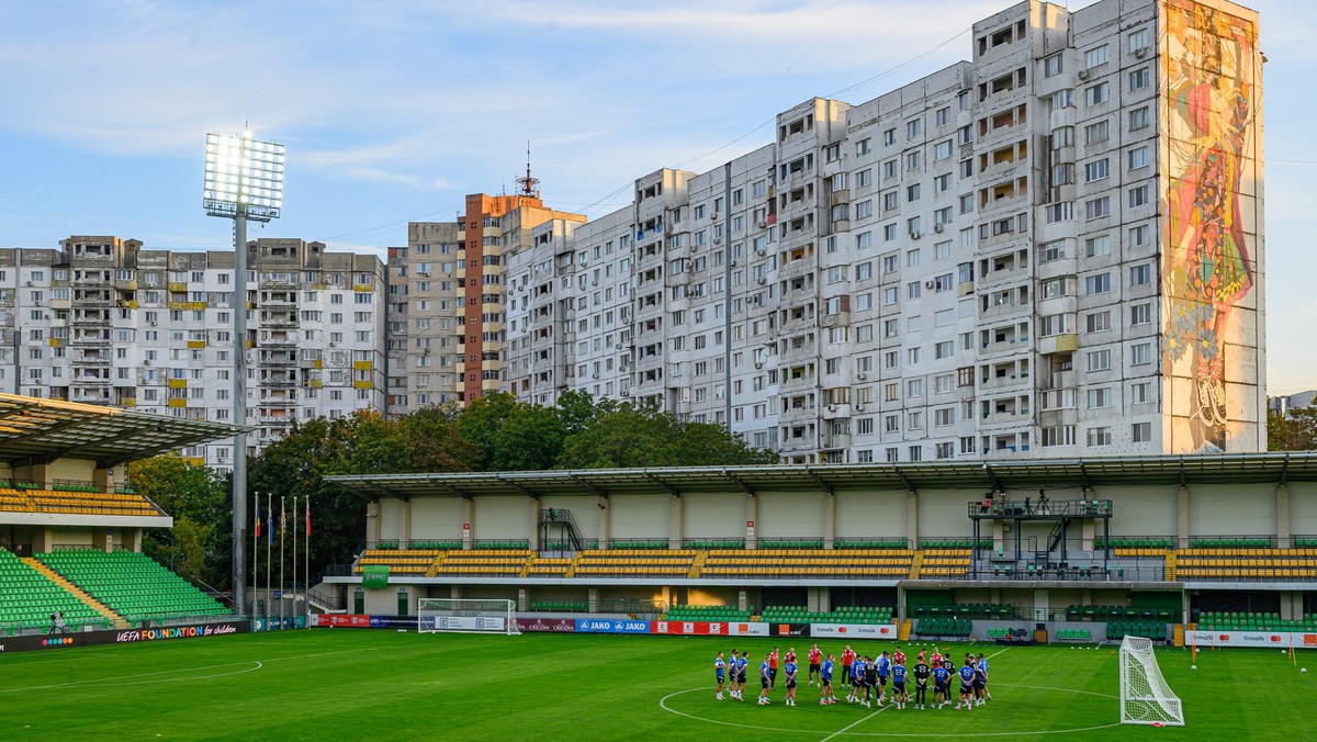 Na snímke tréning slovenskej futbalovej reprezentácie  pred utorňajším zápasom C-divízie Ligy národov Moldavsko - Slovensko v Kišiňove.