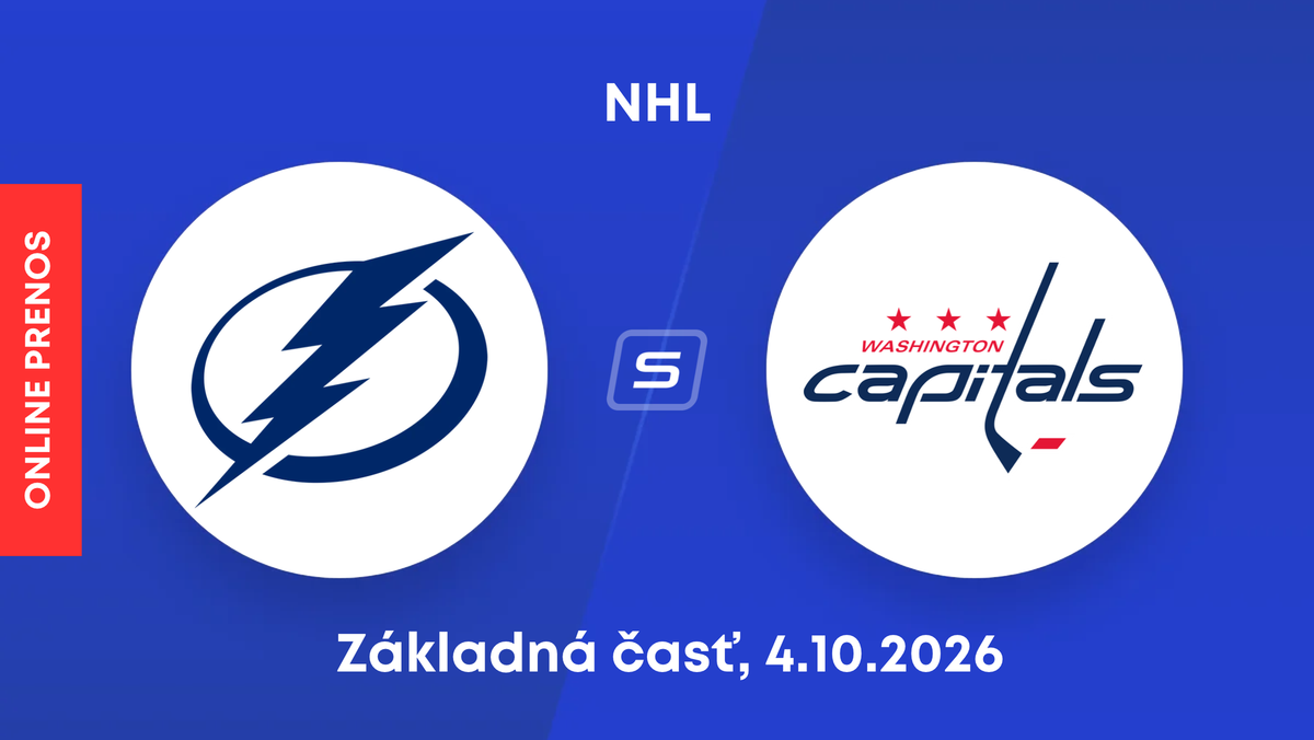 Tampa Bay Lightning - Washington Capitals: ONLINE prenos zo zápasu NHL.