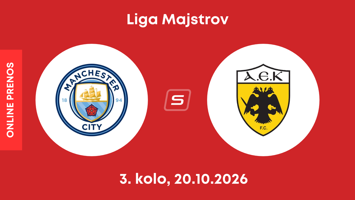 Manchester City - AEK Atény: ONLINE prenos zo zápasu 3. kola ligovej fázy Ligy majstrov.