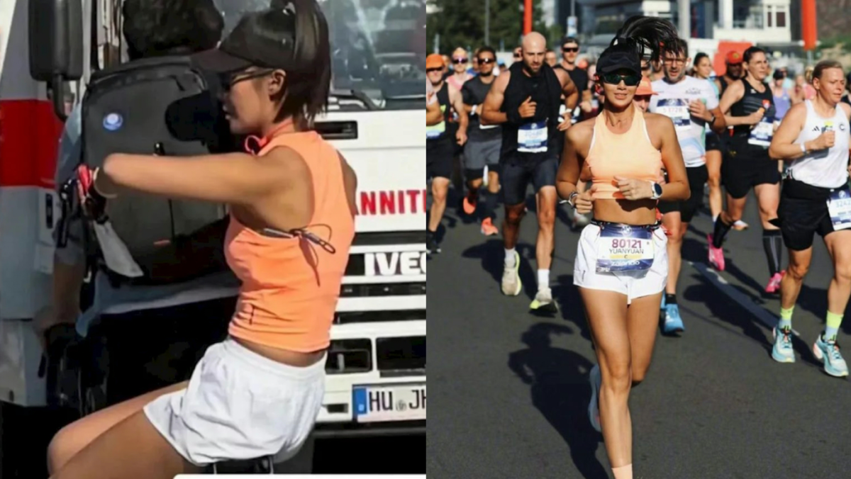 Influencerka sa počas Berlínskeho maratónu zviezla na bicykli