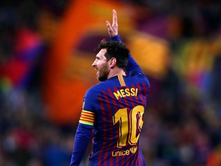 Lionel Messi v drese Barcelony.