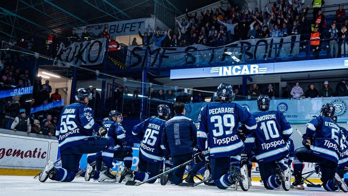 Ďakovačka Slovana po zápase v Nitre