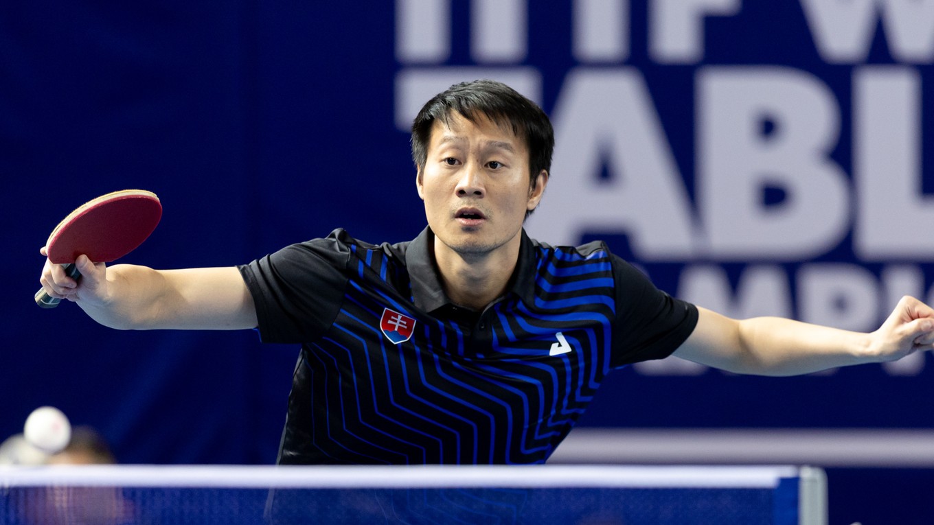 Slovenský stolný tenista Wang Jang.