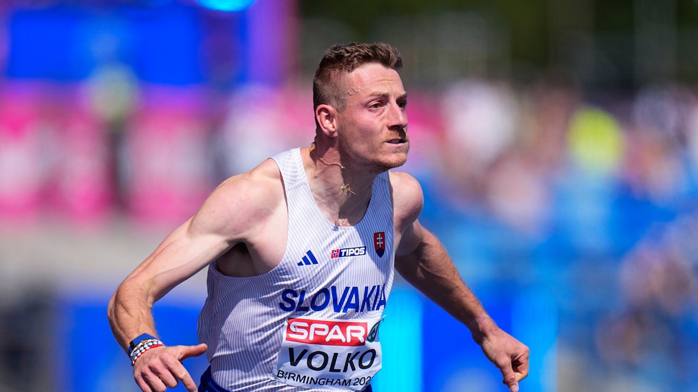 Slovenský atlét Ján Volko počas ME v atletike 2026.
