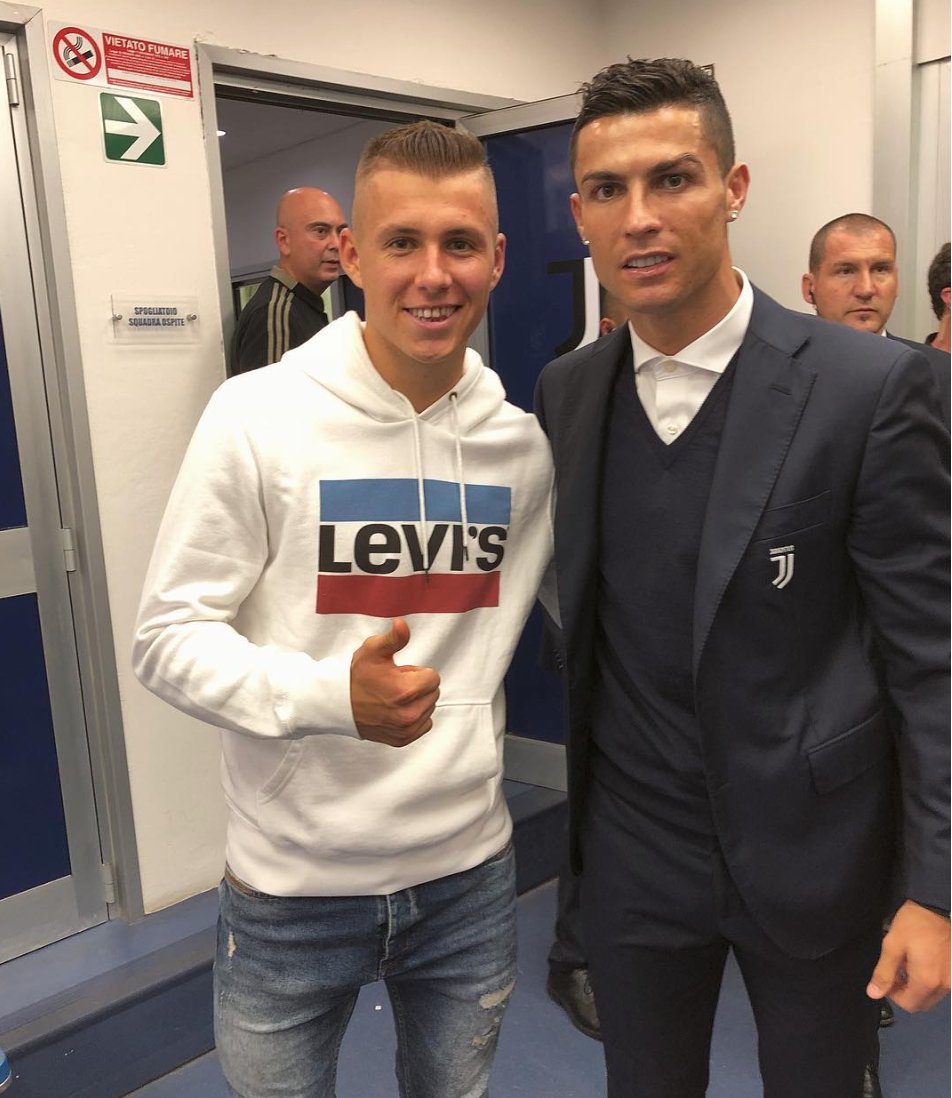 Mráz sa počas jesene stretol aj s jedným z jeho obľúbených futbalistov Cristianom Ronaldom.