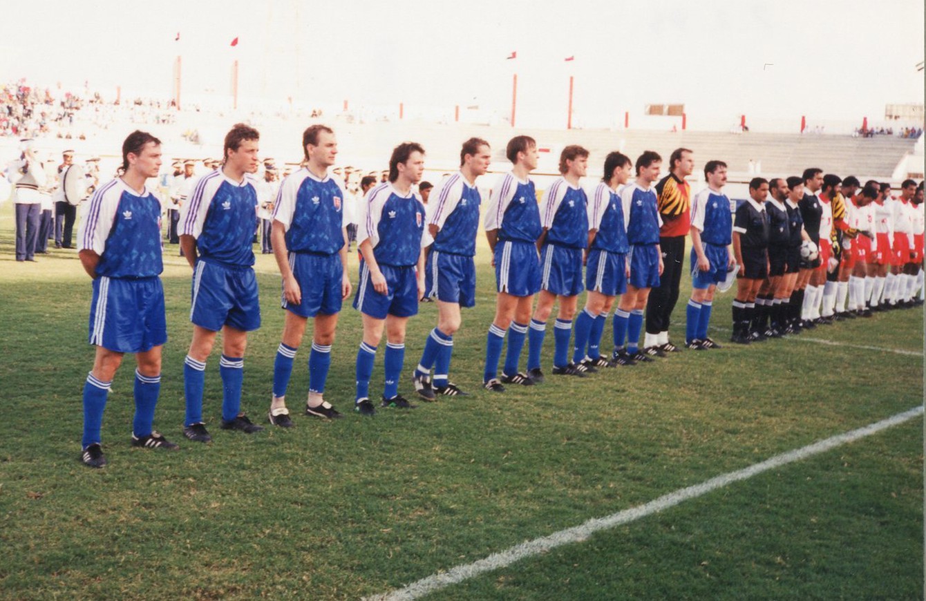 Vladimír Weiss st. skóroval v prvom reprezentačnom zápase v drese Slovenska do siete SAE (02.02.1994, Sharjah).