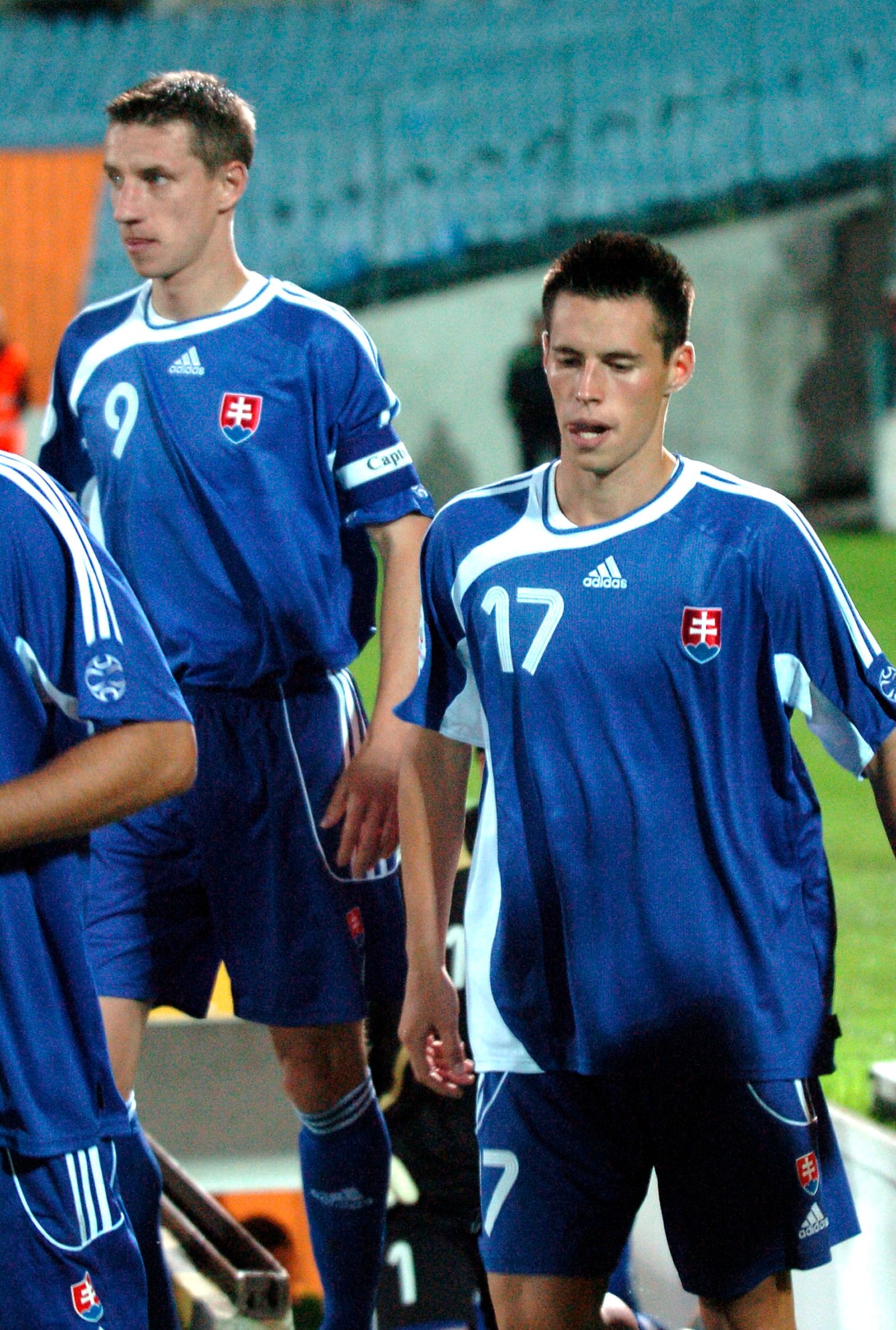 Marek Hamšík v reprezentačných začiatkoch po boku Mareka Mintála už s legendárnym číslom 17.