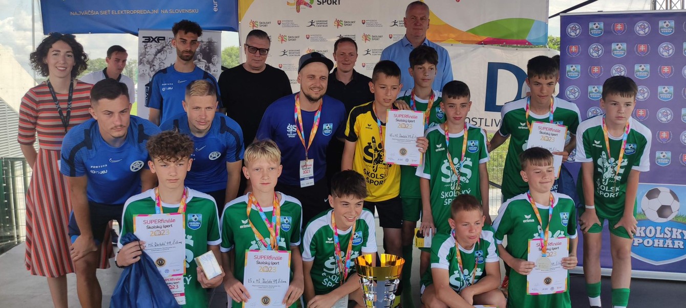 Víťazný tím v kategórii chlapcov - ZŠ s MŠ, Školská 49 v Žiline (14. júna 2023 v Šamoríne).