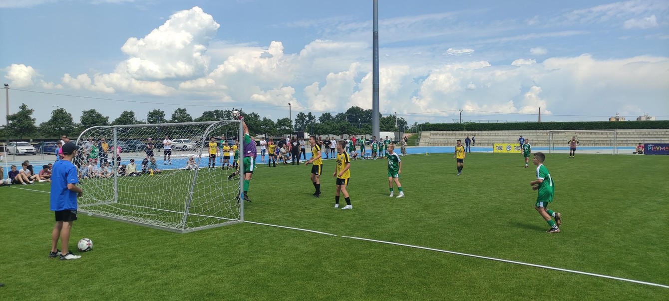 Snímka z finálového turnaja 10. ročníka Školského pohára SFZ (14. júna 2023 v Šamoríne).