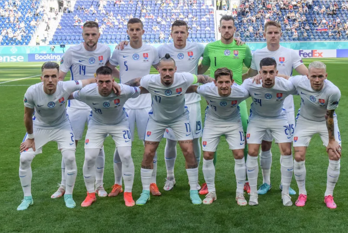 Slovensko na ME 2020 pred zápasom so Švédskom (Petrohrad, 18.6.2021).