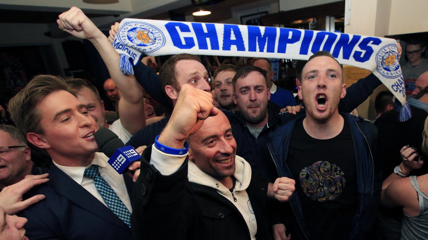 V Leicesteri po zisku titulu vypukli veľké oslavy.