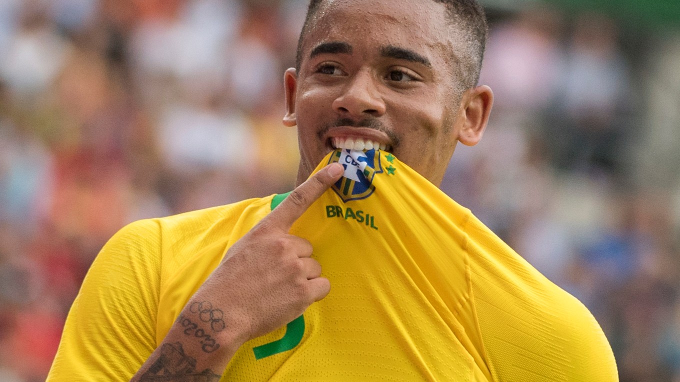 Gabriel Jesus dal prvý gól Brazílie v zápase.