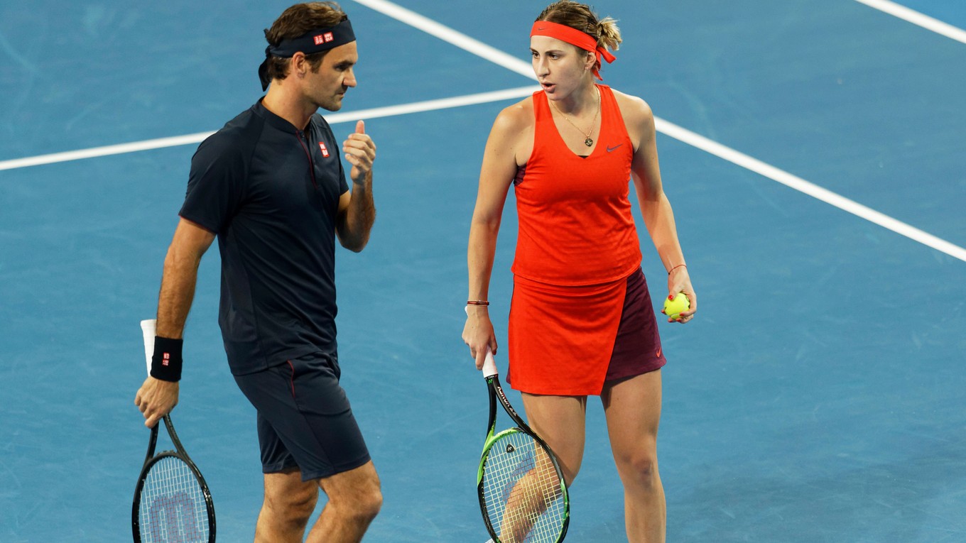 Roger Federer a Belinda Benčičová.