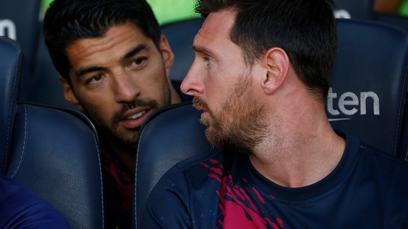 Lionel Messi (vpravo) a Luis Suárez.