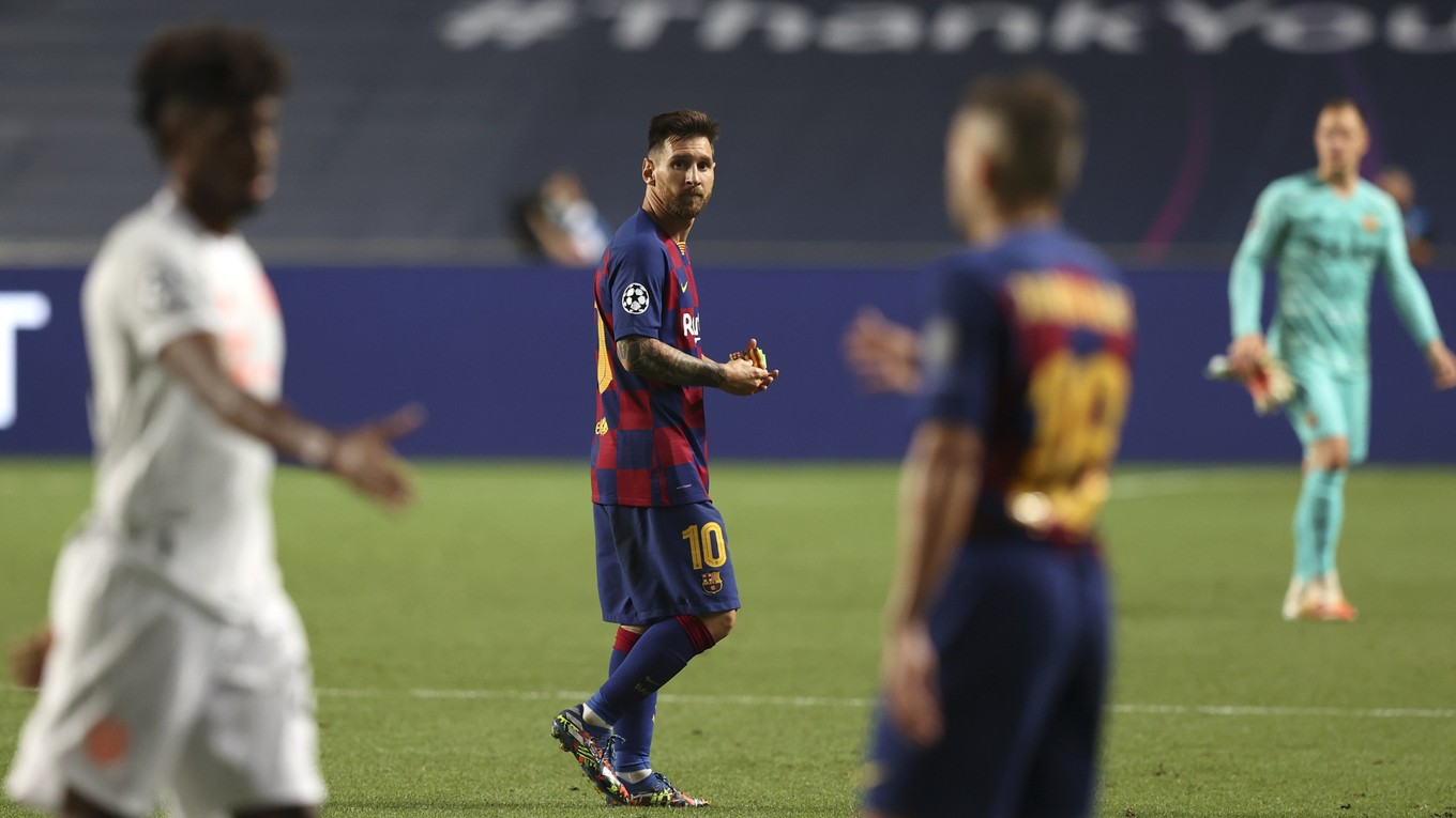 Lionel Messi v zápase FC Barcelona - Bayern Mníchov.