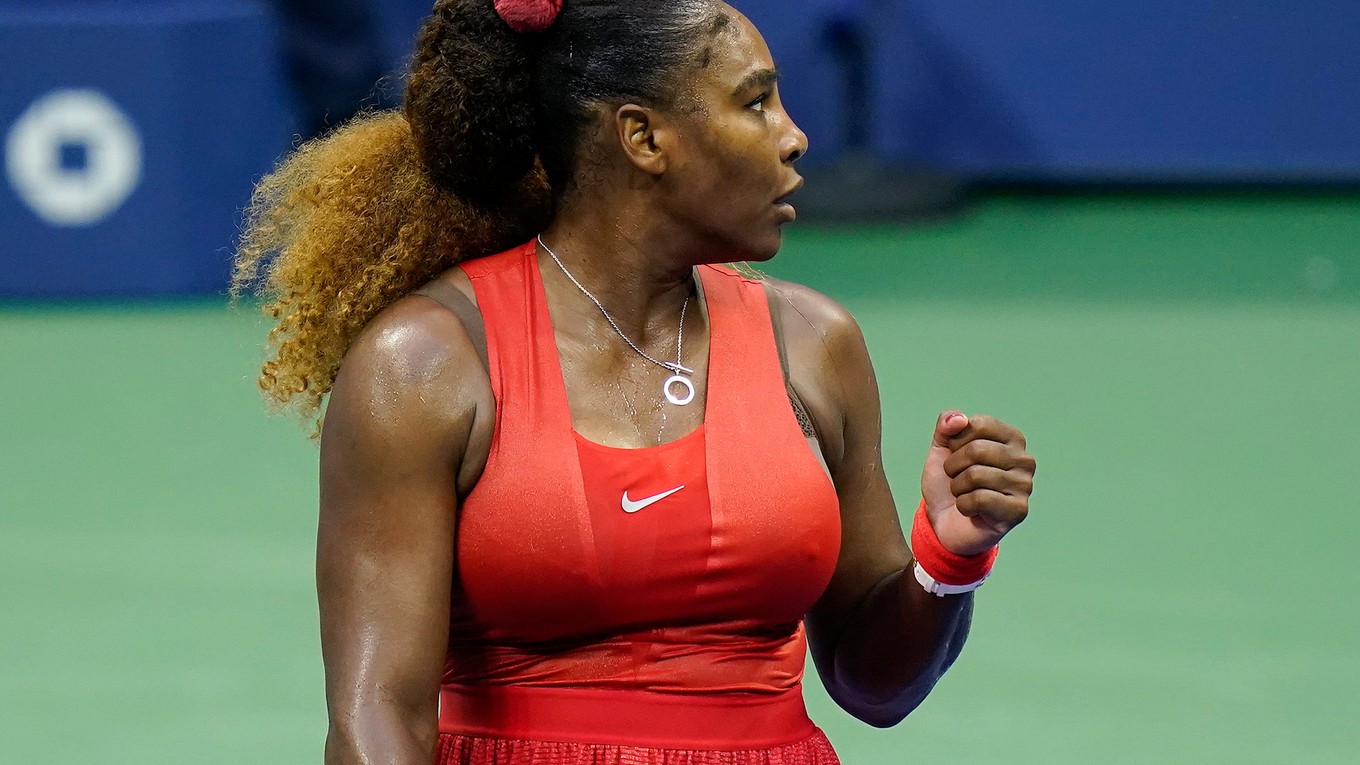 Serena Williamsová v 1. kole US Open 2020.