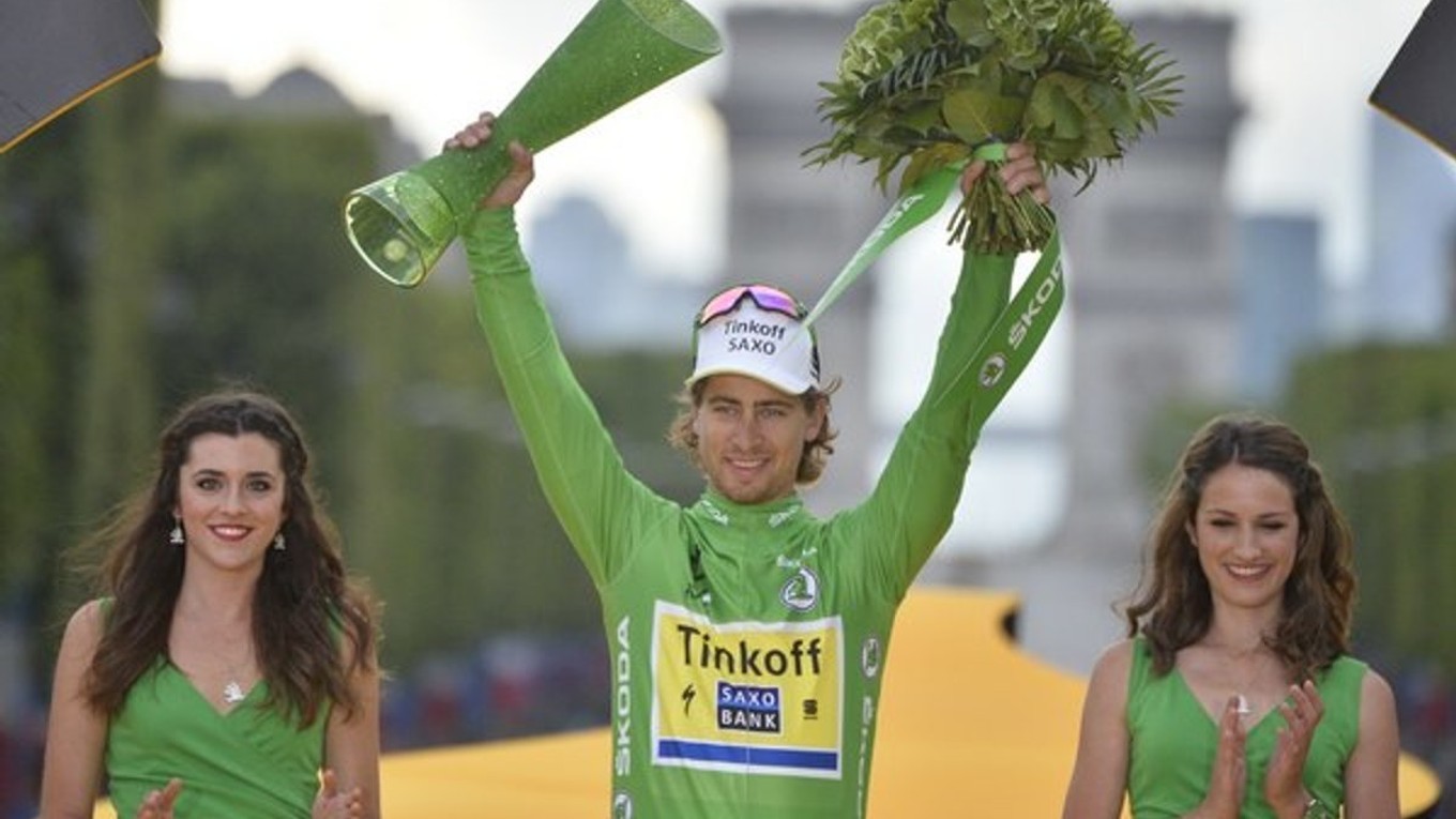 Peter Sagan obhajuje na Tour de France zelený dres.