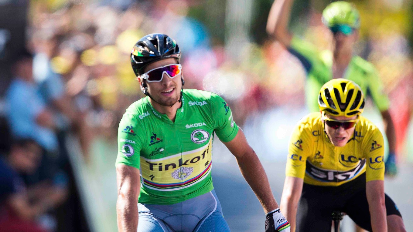 Sagan bude opäť favoritom na obhajobu zeleného trička, Chris Froome (vpravo) bude chcieť obhájiť celkový triumf na Tour de France.