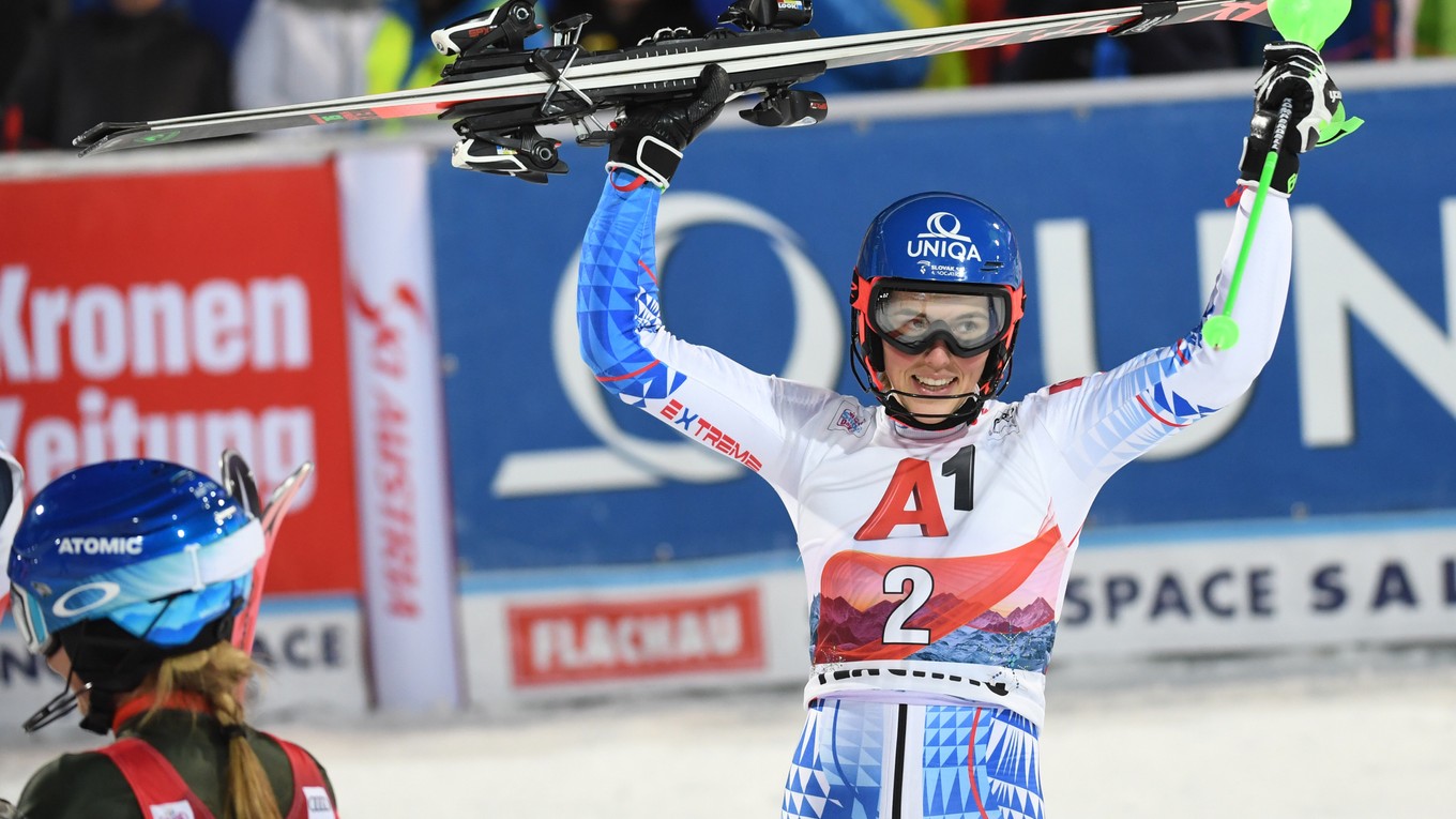 Petra Vlhová po triumfe v slalome vo Flachau.