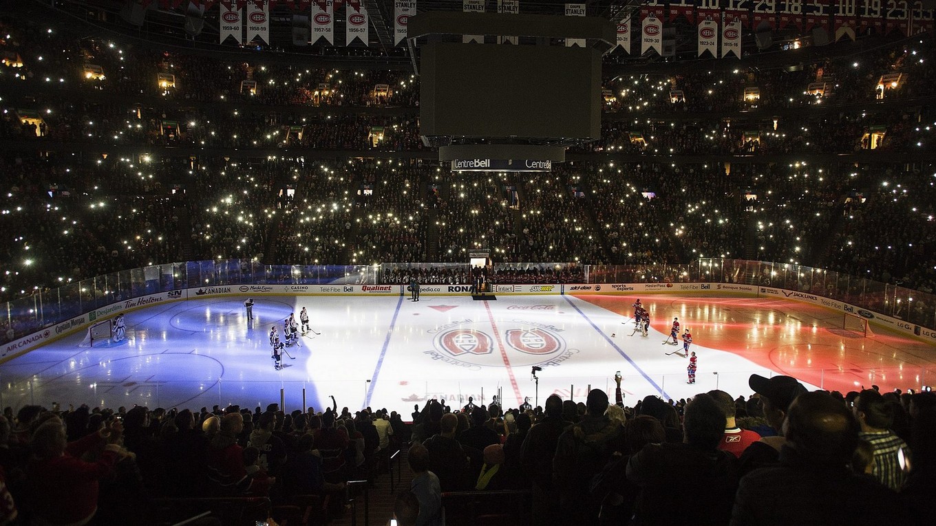 Kanada - Montreal, zápas NHL medzi Montreal Canadiens a Colorado Avalanche.