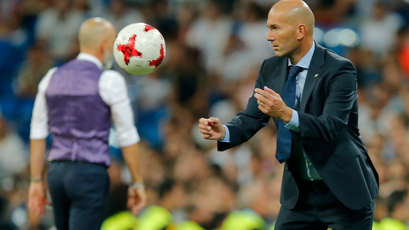 Zinedine Zidane, tréner Realu Madrid.