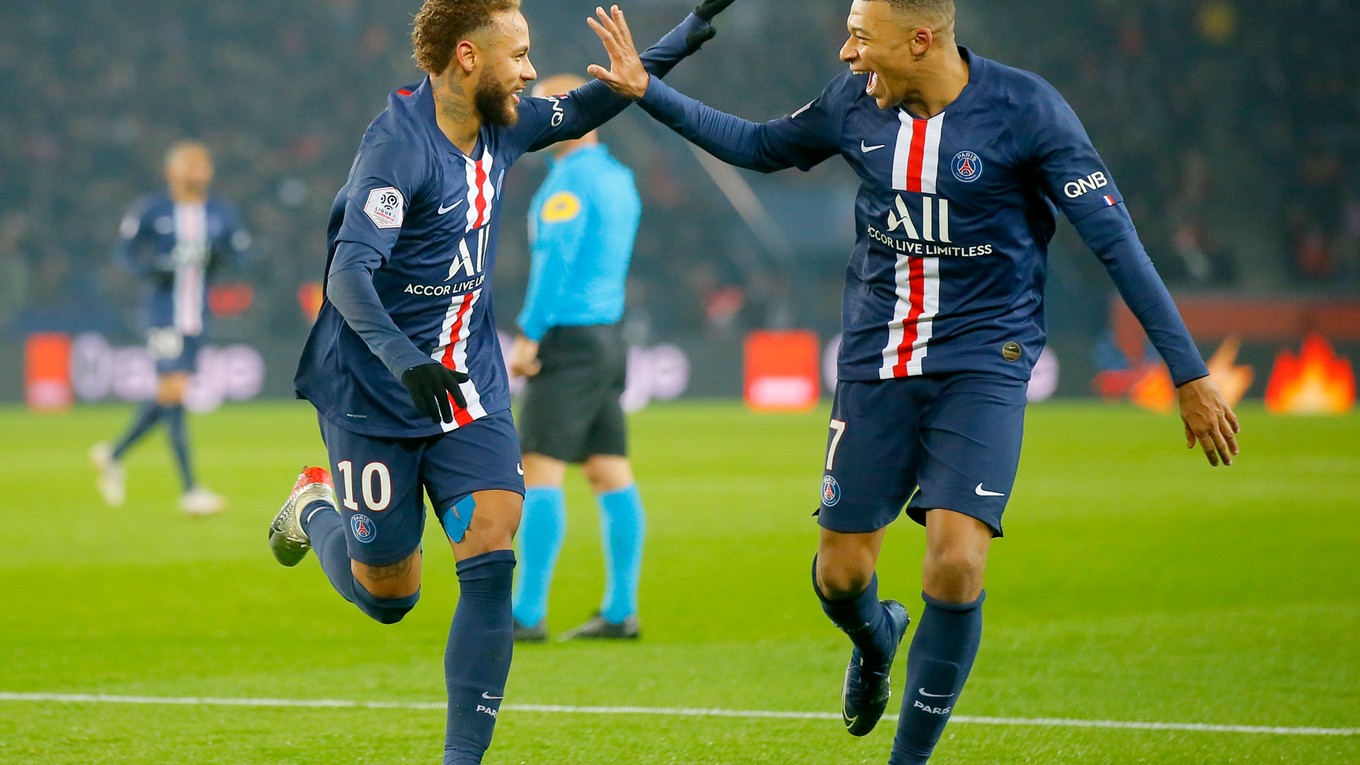 Kylian Mbappé (vpravo) a Neymar.