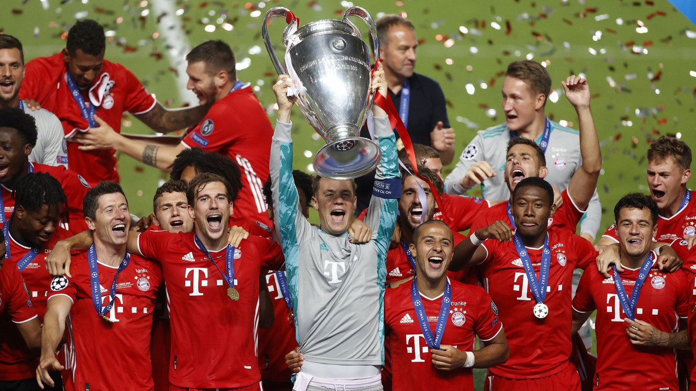 Bayern Mníchov sa raduje z triumfu v Lige majstrov.