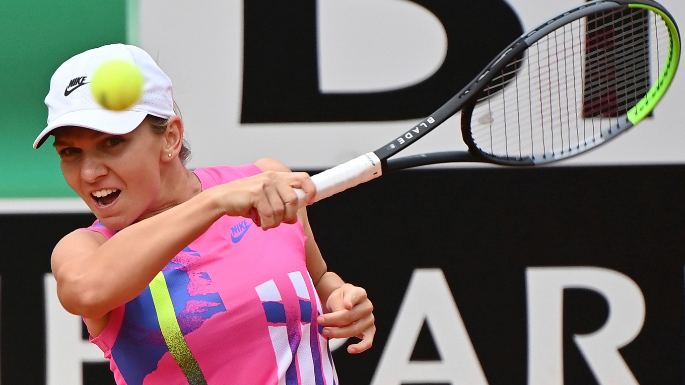 Simona Halepová na turnaji WTA v Ríme 2020.