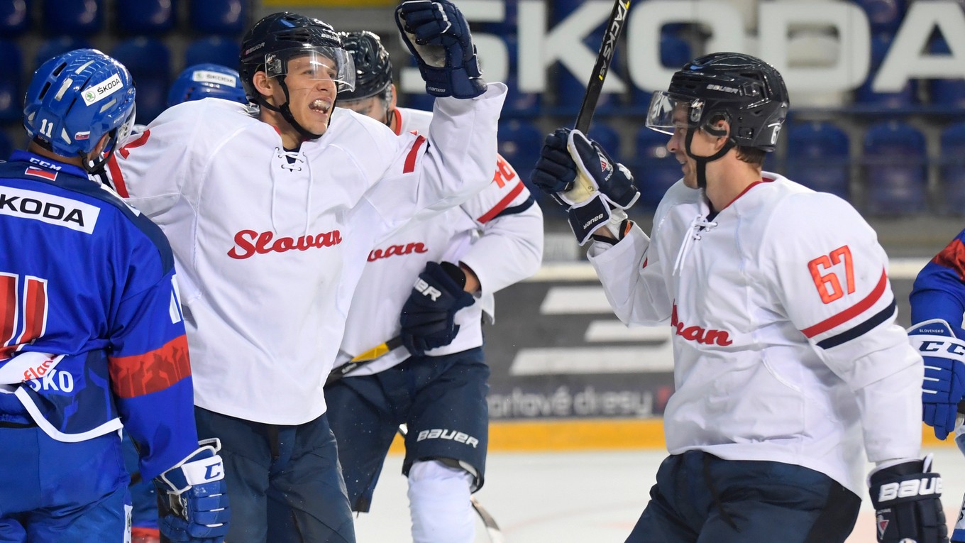 Hokejisti HC Slovan Bratislava na ilustračnej fotografii.