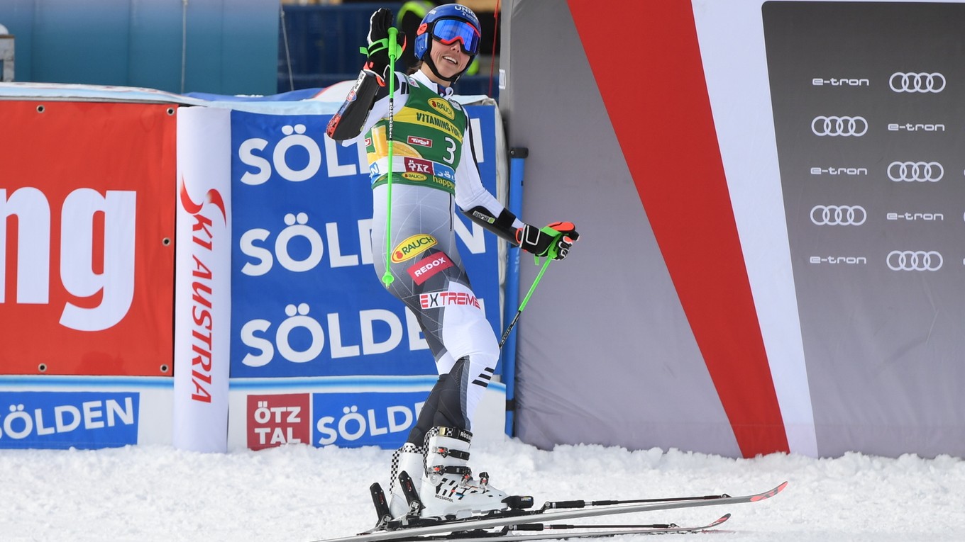 Petra Vlhová - lyžovanie, obrovský slalom, Sölden 2020.