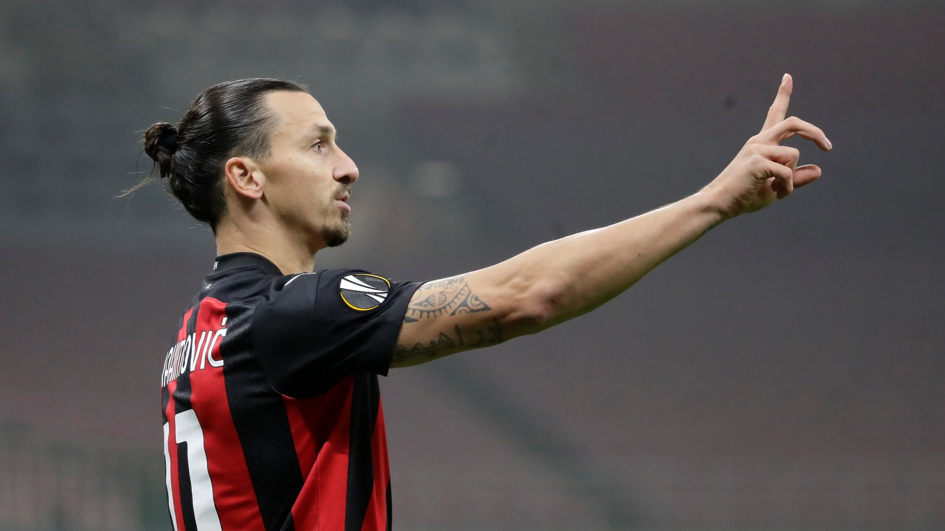 Švédsky útočník v službách AC Miláno Zlatan Ibrahimovič.