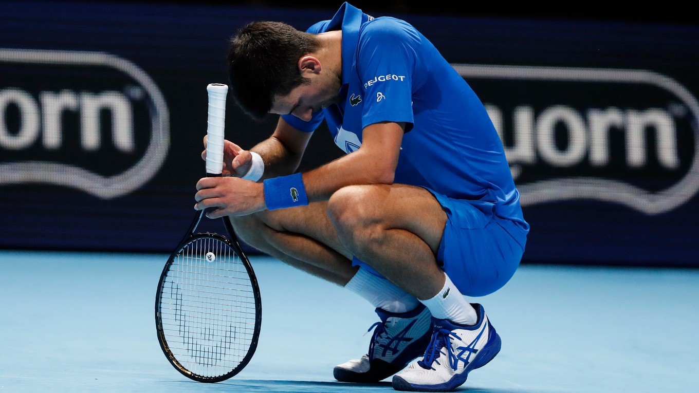 Novak Djokovič na turnaji majstrov 2020.