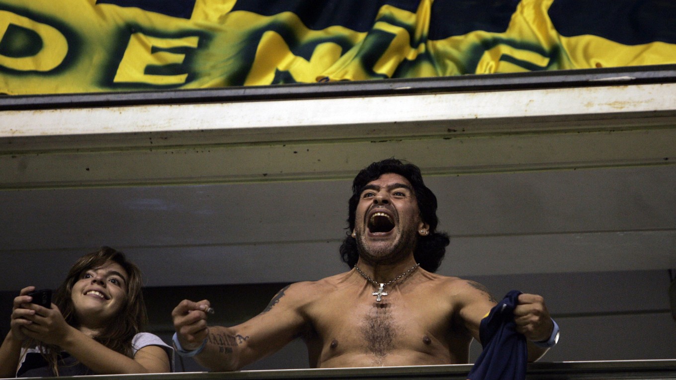 Diego Maradona na fotografii z roku 2008.