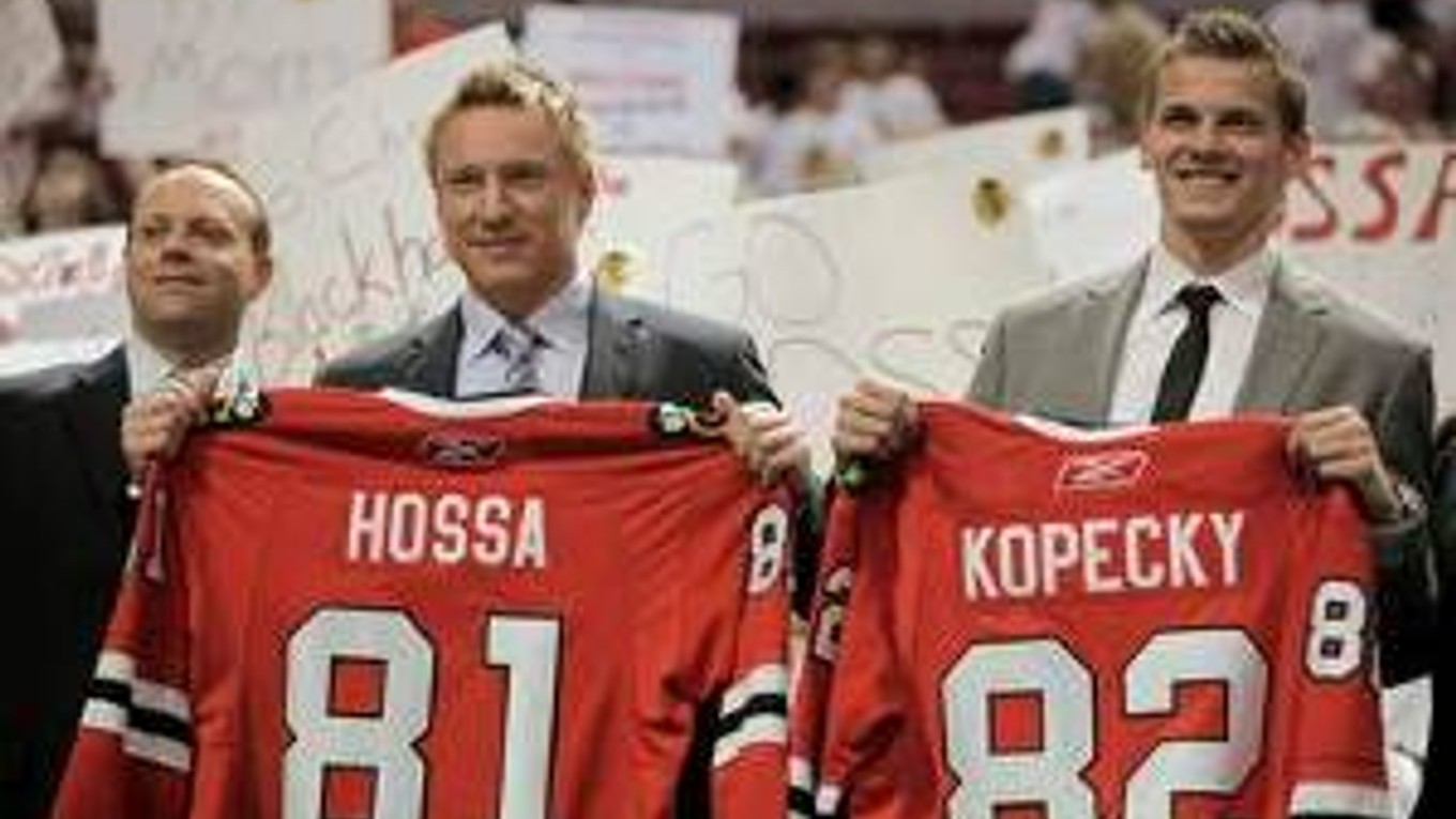 Marián Hossa s Tomášom Kopeckým