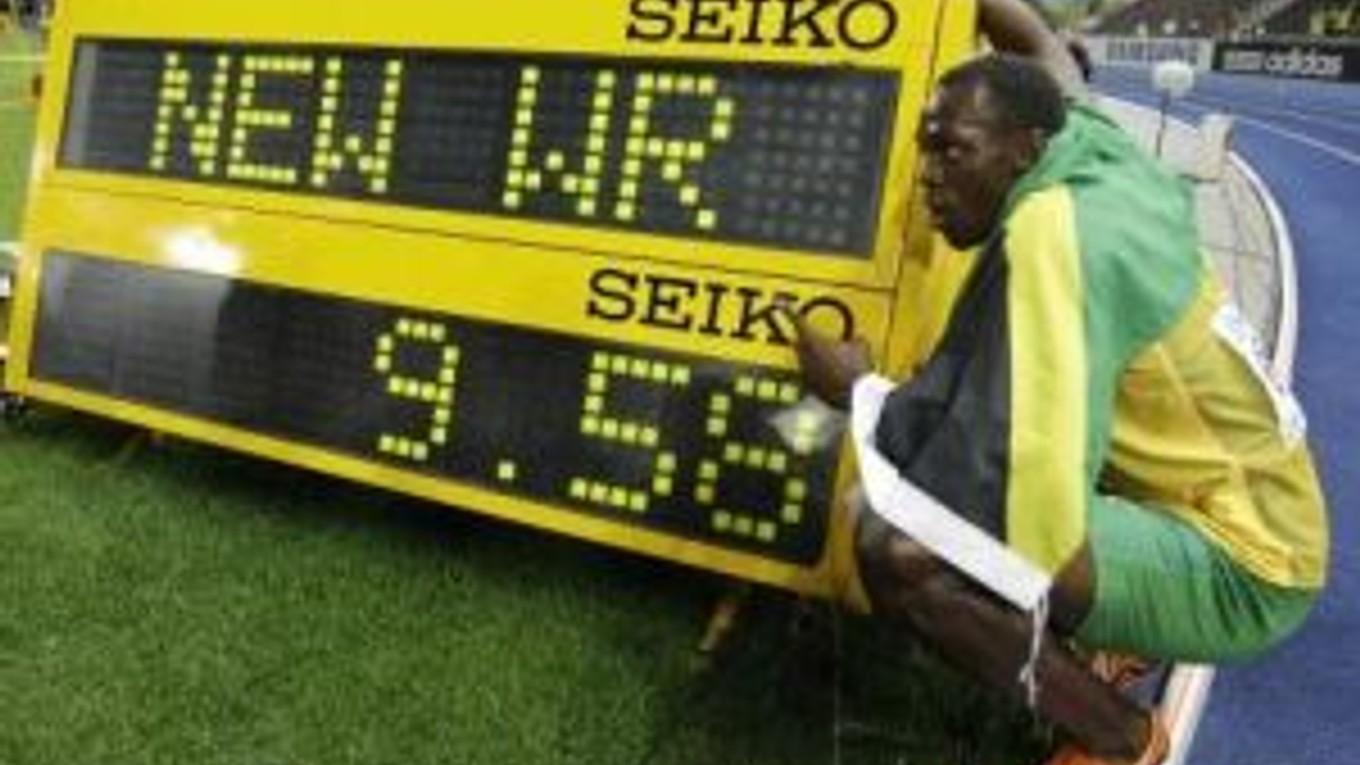 Usain Bolt zabehol na MS v Berlíne svetový rekord na 100-metrovej trati.