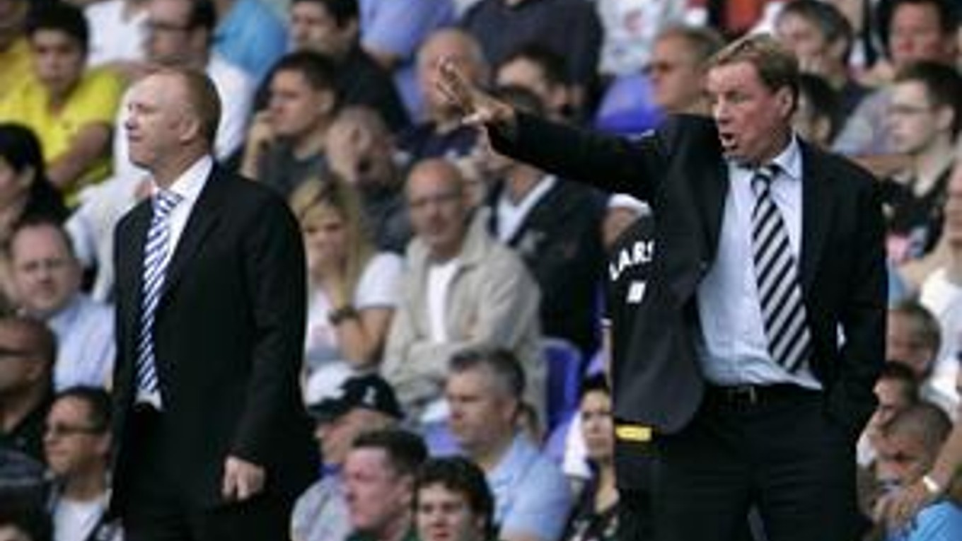 Tréner Tottenhamu Hotspur Harry Redknapp (vpravo) a tréner Birminghamu Alex McLeish.