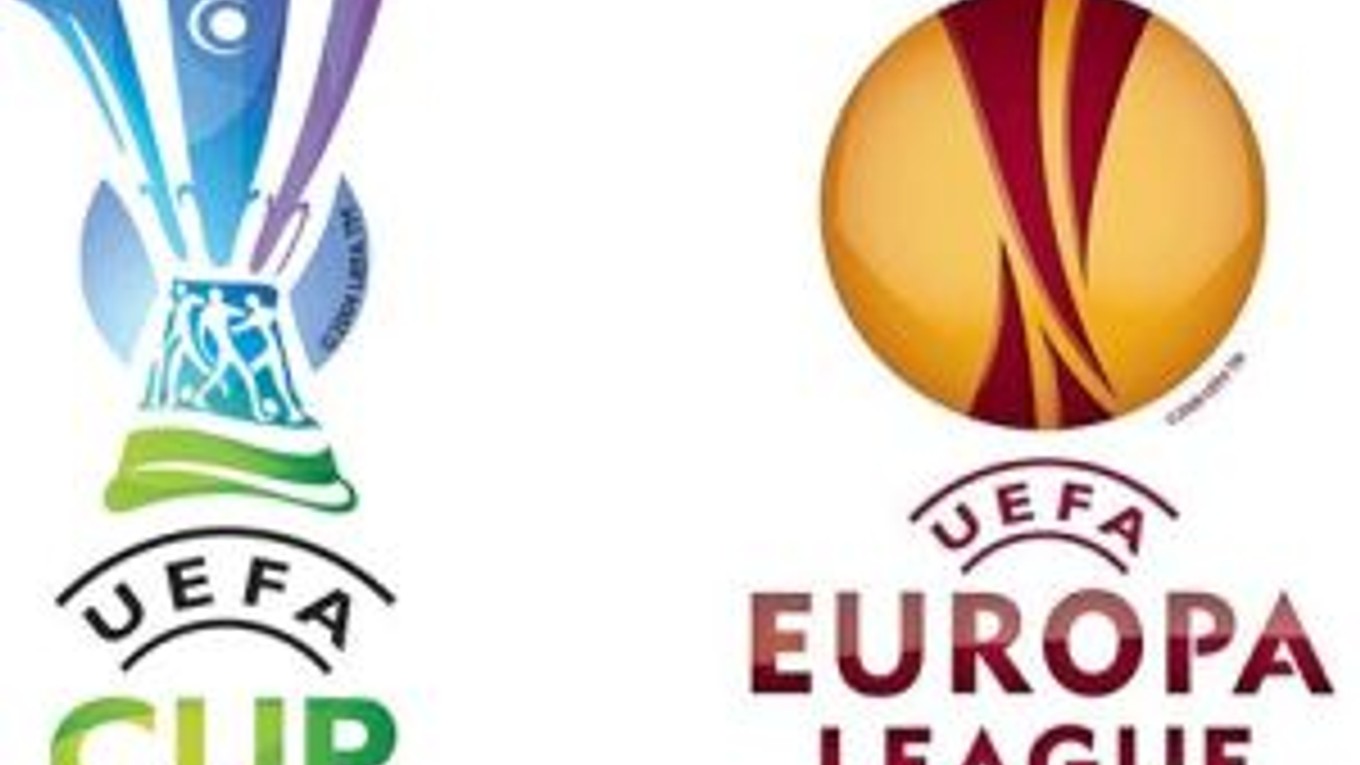Logo Pohára UEFA (vľavo) a Európskej ligy.
