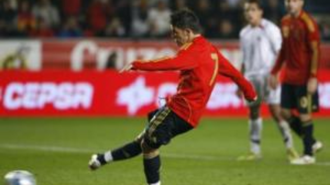 David Villa v drese španielskej reprezentácie.