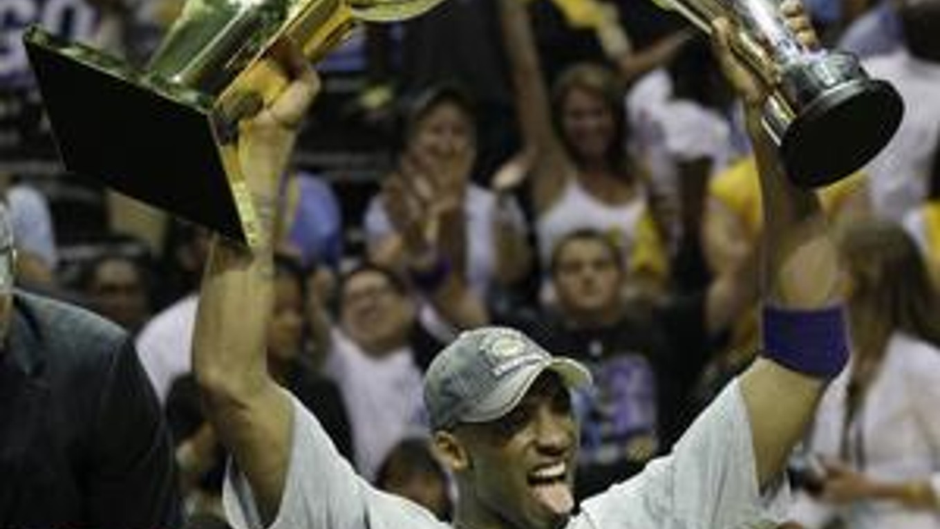 Basketbalista Los Angeles Lakers Kobe Bryant.