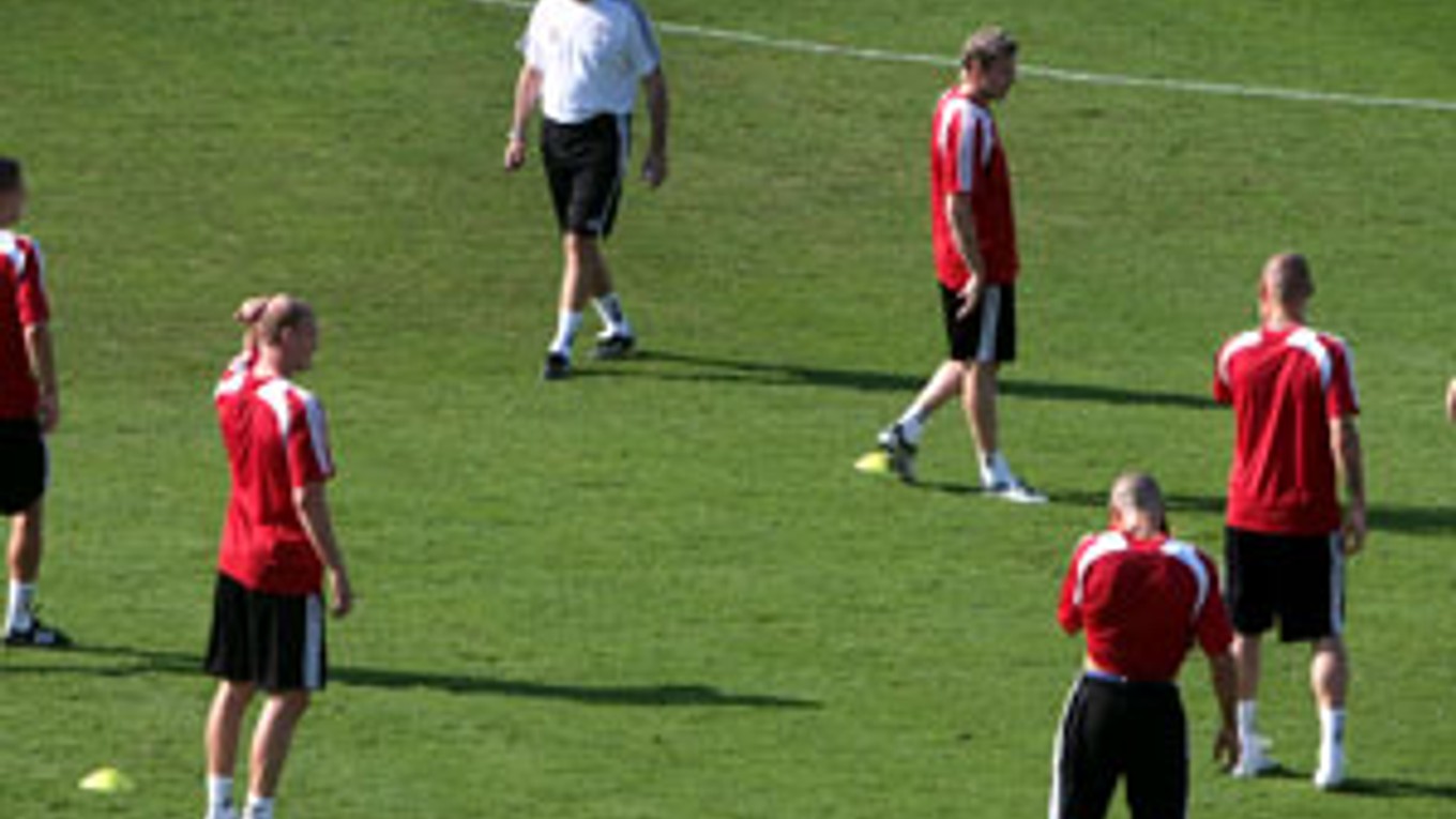Tréning slovenskej reprezentácie.