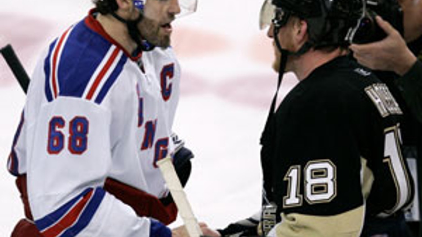 Jaromír Jágr v drese Rangers.